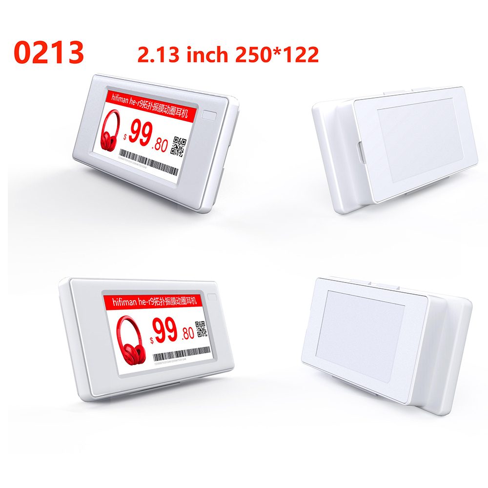 2,13 polegadas 3 cores display de etiqueta de prateleira eletrônica cor preto branco vermelho